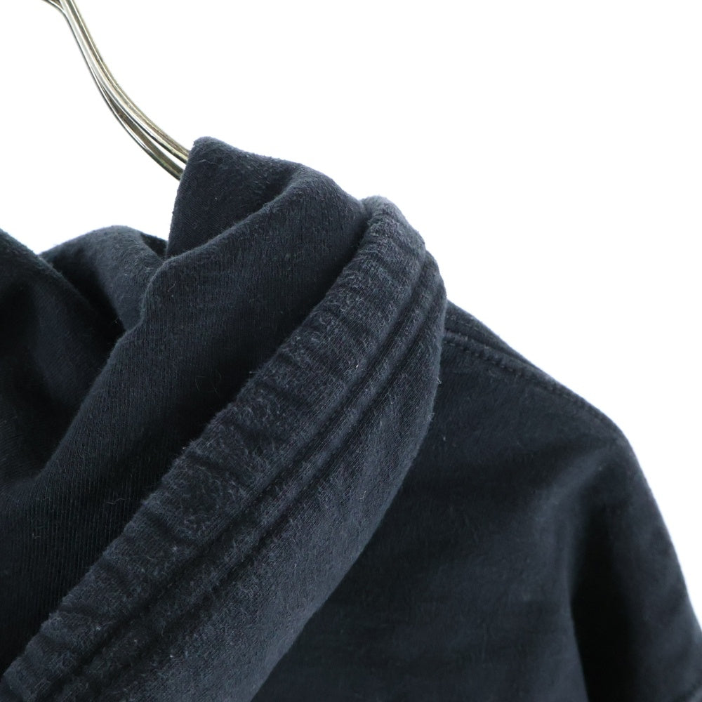 CHROME HEARTS(クロムハーツ) SWTSHRT HD ZIP 袖ロゴプリント フーディー ジップアップパーカー ブラック