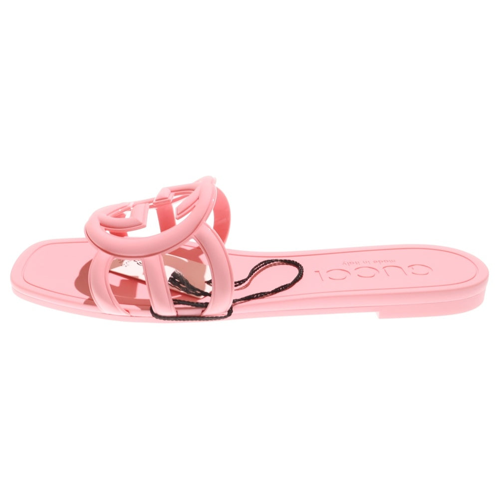 GUCCI(グッチ) GGロゴ ラバースライド サンダル ピンク 780307