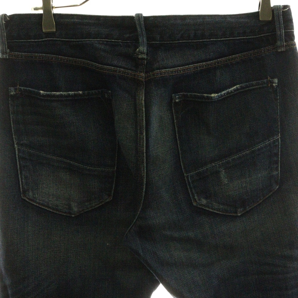 BANANA REPUBLIC(バナナリパブリック) ダメージ加工 ストレートデニムパンツ インディゴ