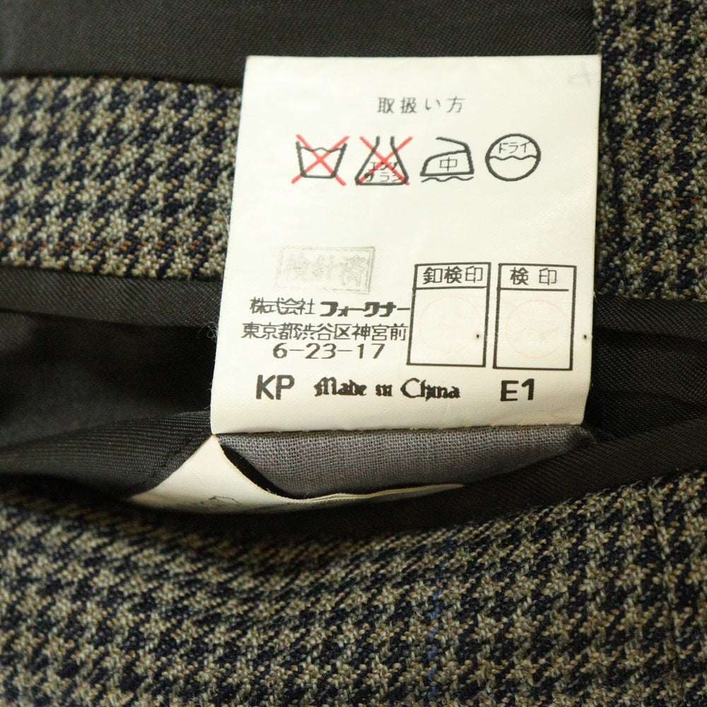 68791(68791) 千鳥柄 テーラードジャケット ブラウン