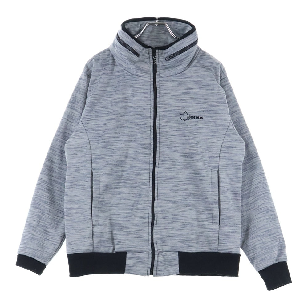 LOGO DAYS(ロゴデイズ) スタンドカラー ジップアップパーカー グレー