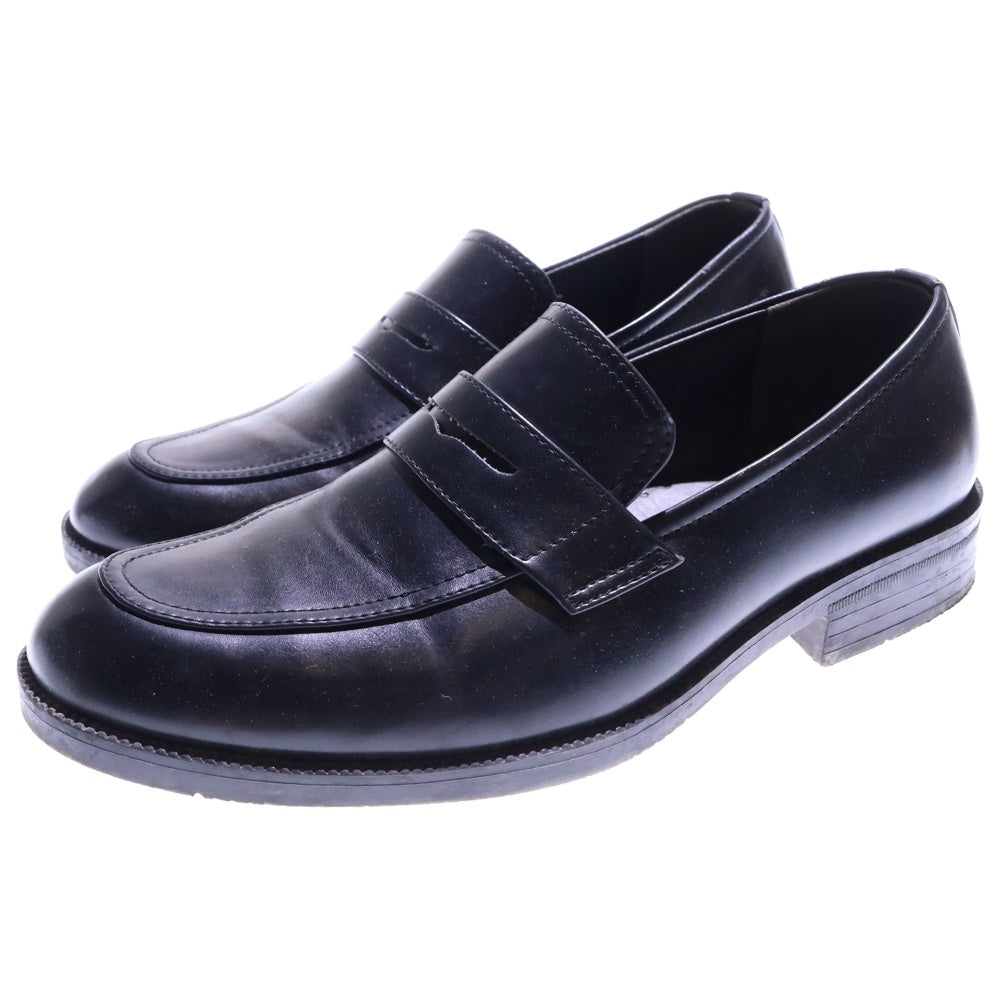 NO BRAND(ノーブランド) STAR CREST レザー ローファー ブラック