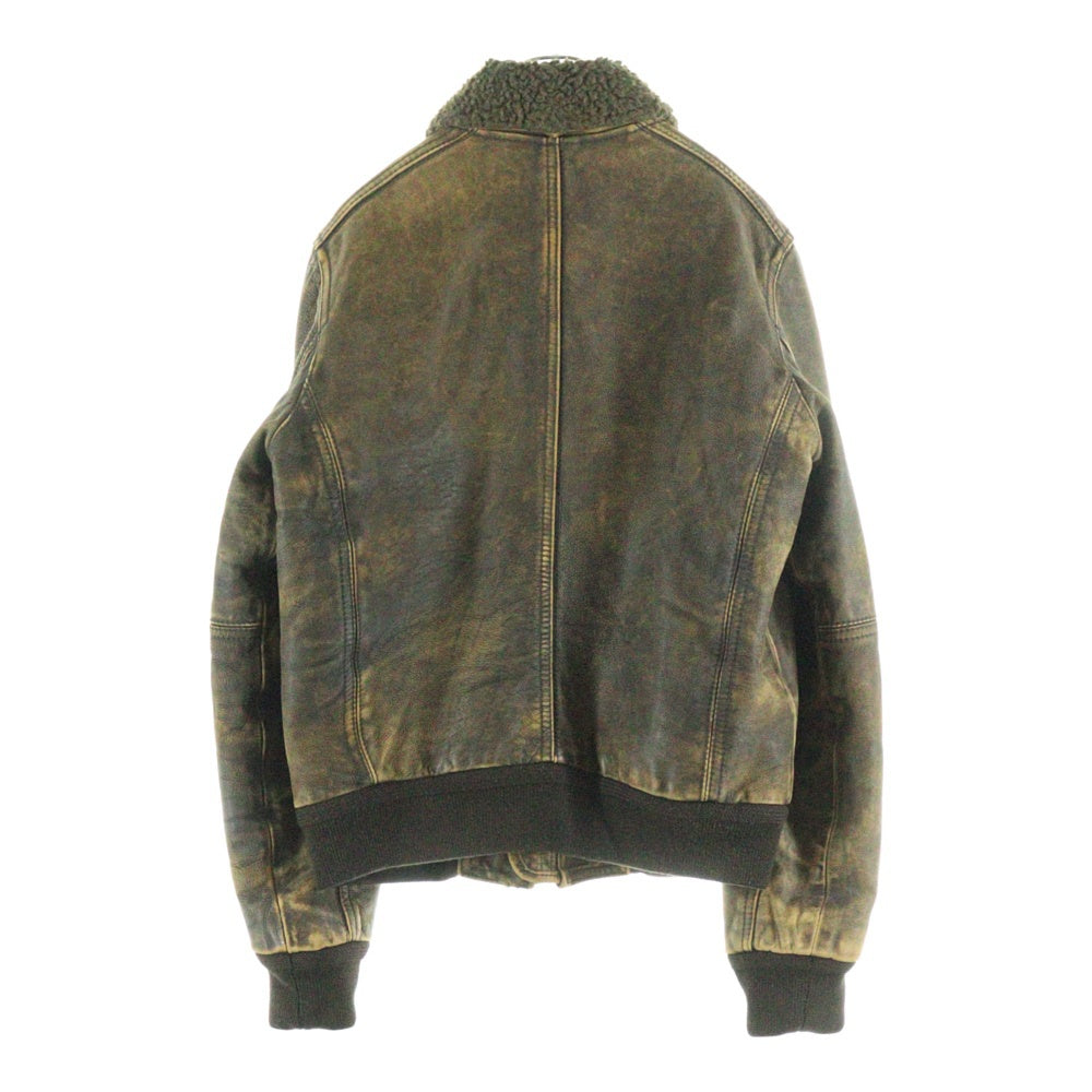 RUEHL No.925(ルールナンバー925) LANGDON Jacket 襟ボア付き レザージャケット ブラウン