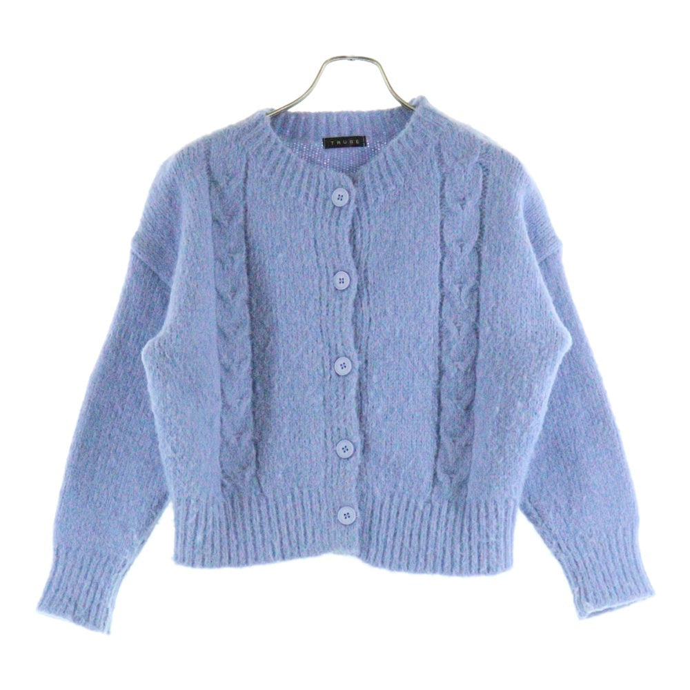 68792(68792) モヘアニット カーディガン ブルー R32-215 レディース