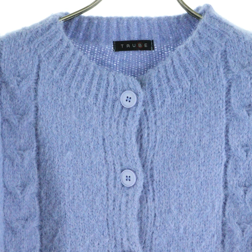 68792(68792) モヘアニット カーディガン ブルー R32-215 レディース