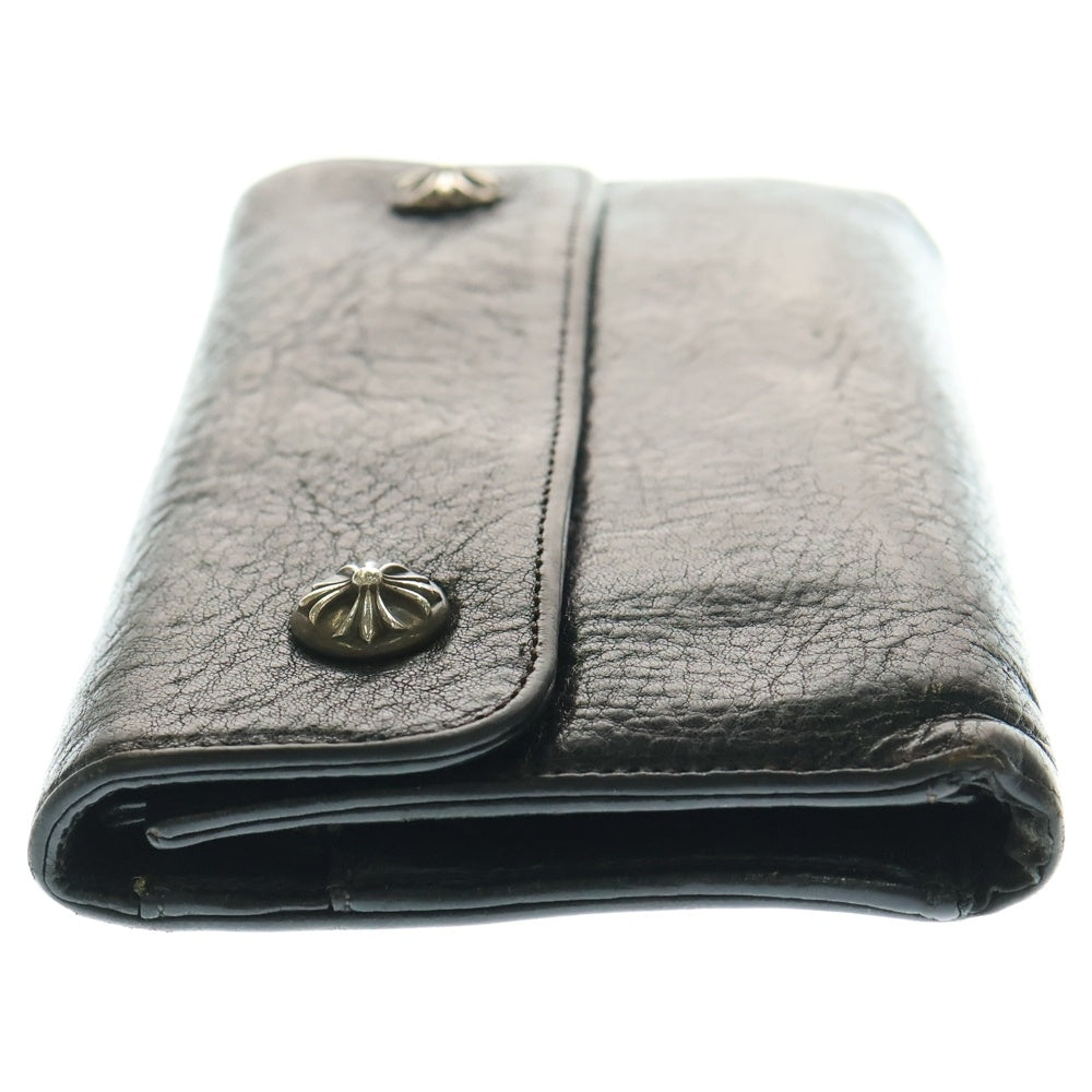 CHROME HEARTS(クロムハーツ) WAVE ウェーブ レザーウォレット 財布 ブラック BCA374