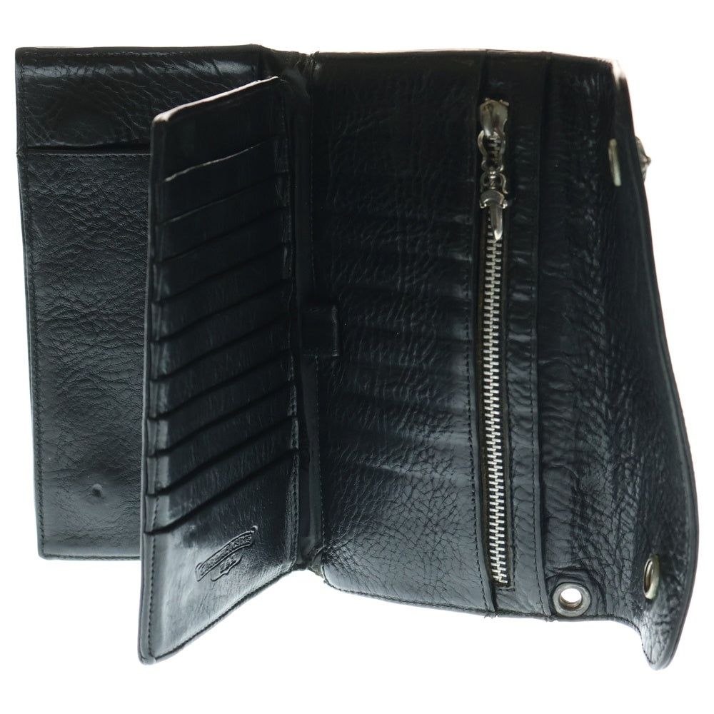 CHROME HEARTS(クロムハーツ) WAVE ウェーブ レザーウォレット 財布 ブラック BCA374