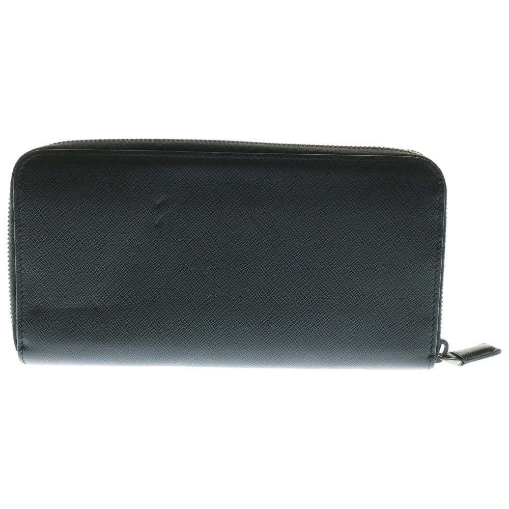 PRADA(プラダ) SAFFIANO GRECHE サフィアーノ ラウンドジップ レザー ロングウォレット 長財布 ブラック 2ML317
