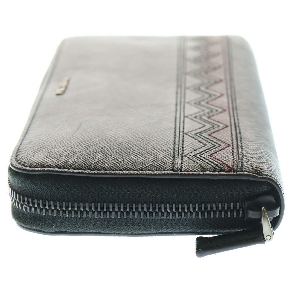 PRADA(プラダ) SAFFIANO GRECHE サフィアーノ ラウンドジップ レザー ロングウォレット 長財布 ブラック 2ML317