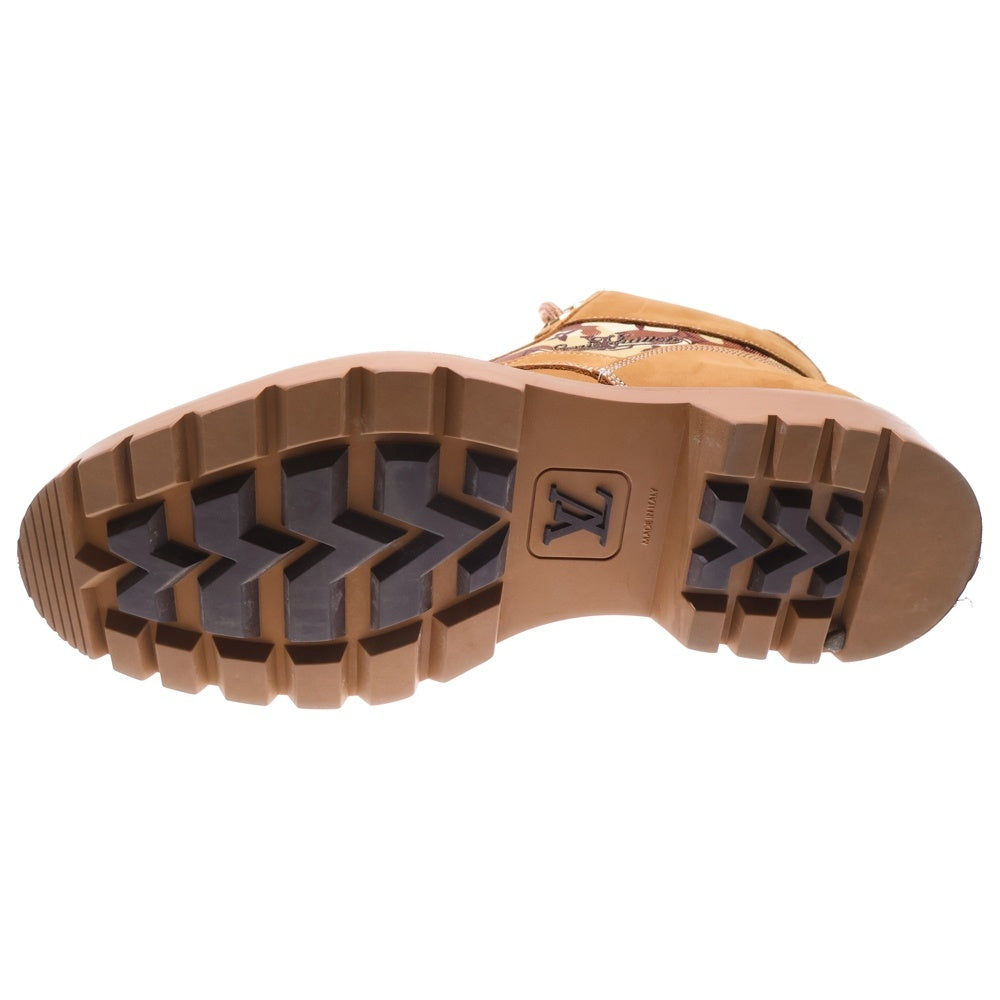 LOUIS VUITTON(ルイヴィトン) オーベルカンフ ライン レースアップ ヌバックレザー アンクルブーツ ブラウン FD1107