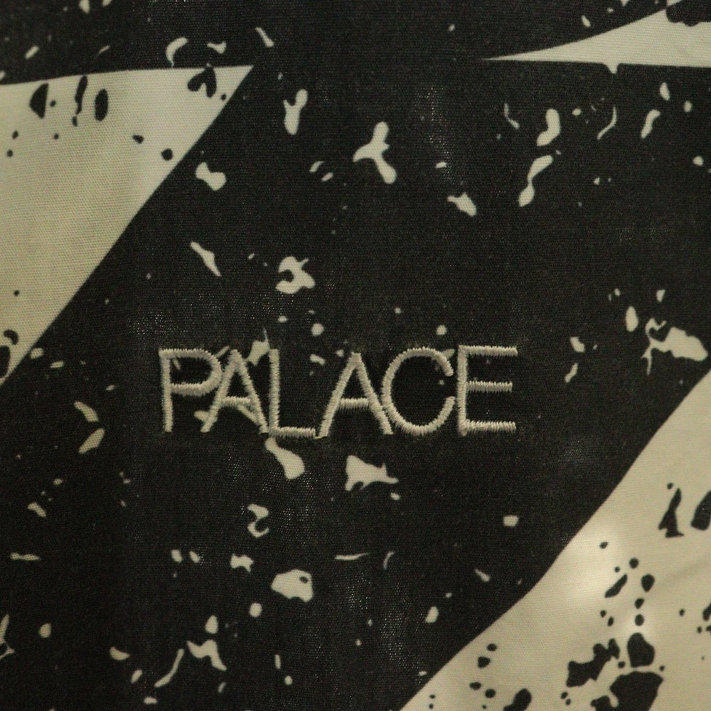 Palace Skateboards(パレススケートボーズ) 17AW Spiritual Flake Shirt スピリチュアル フレーク 総柄 オープンカラー 長袖シャツ ブラック/ホワイト