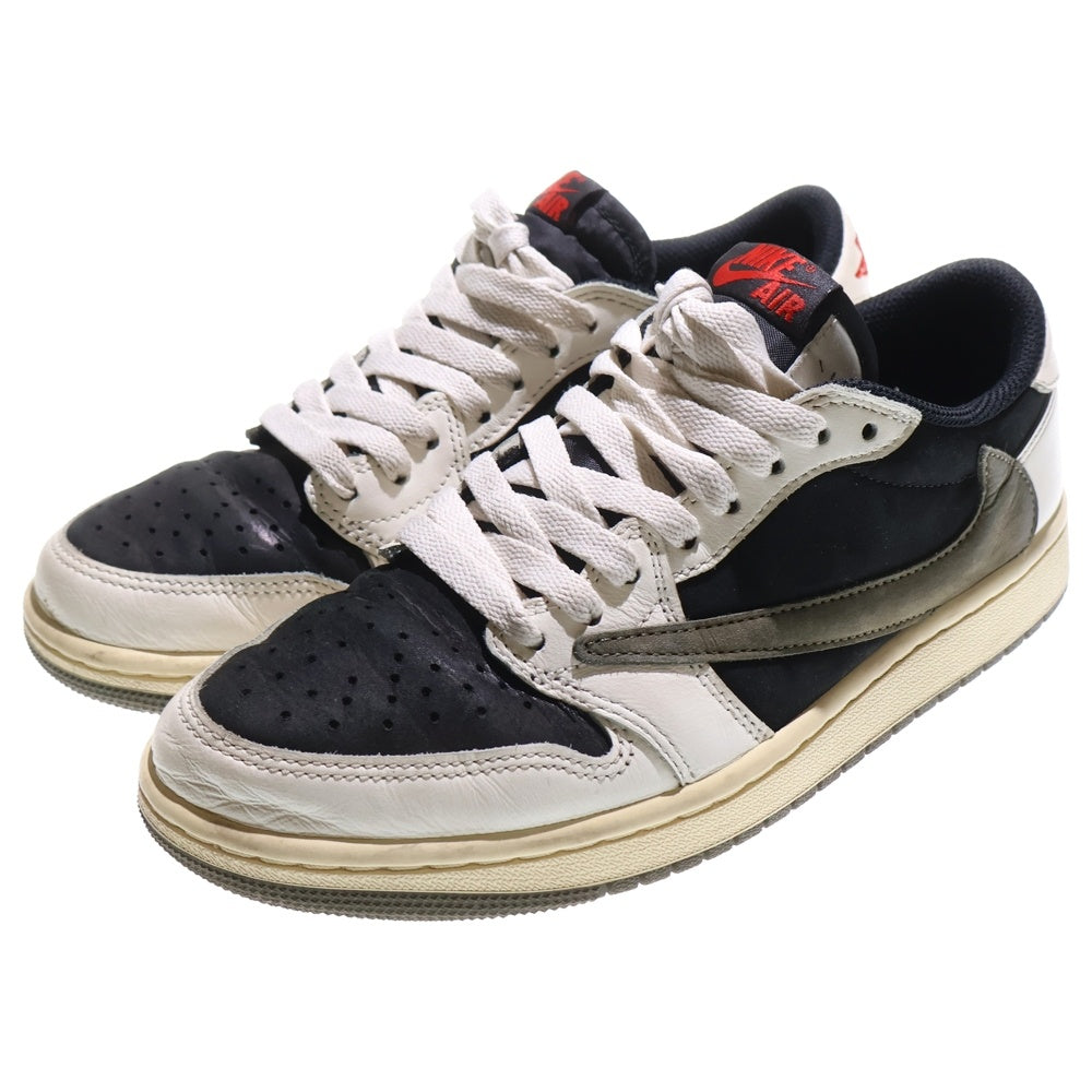 NIKE(ナイキ) ×TRAVIS SCOTT WMNS AIR JORDAN 1 LOW OG Medium Olive トラヴィススコット ウィメンズ エアジョーダン1 ローカットスニーカー DZ4137-106 レディース