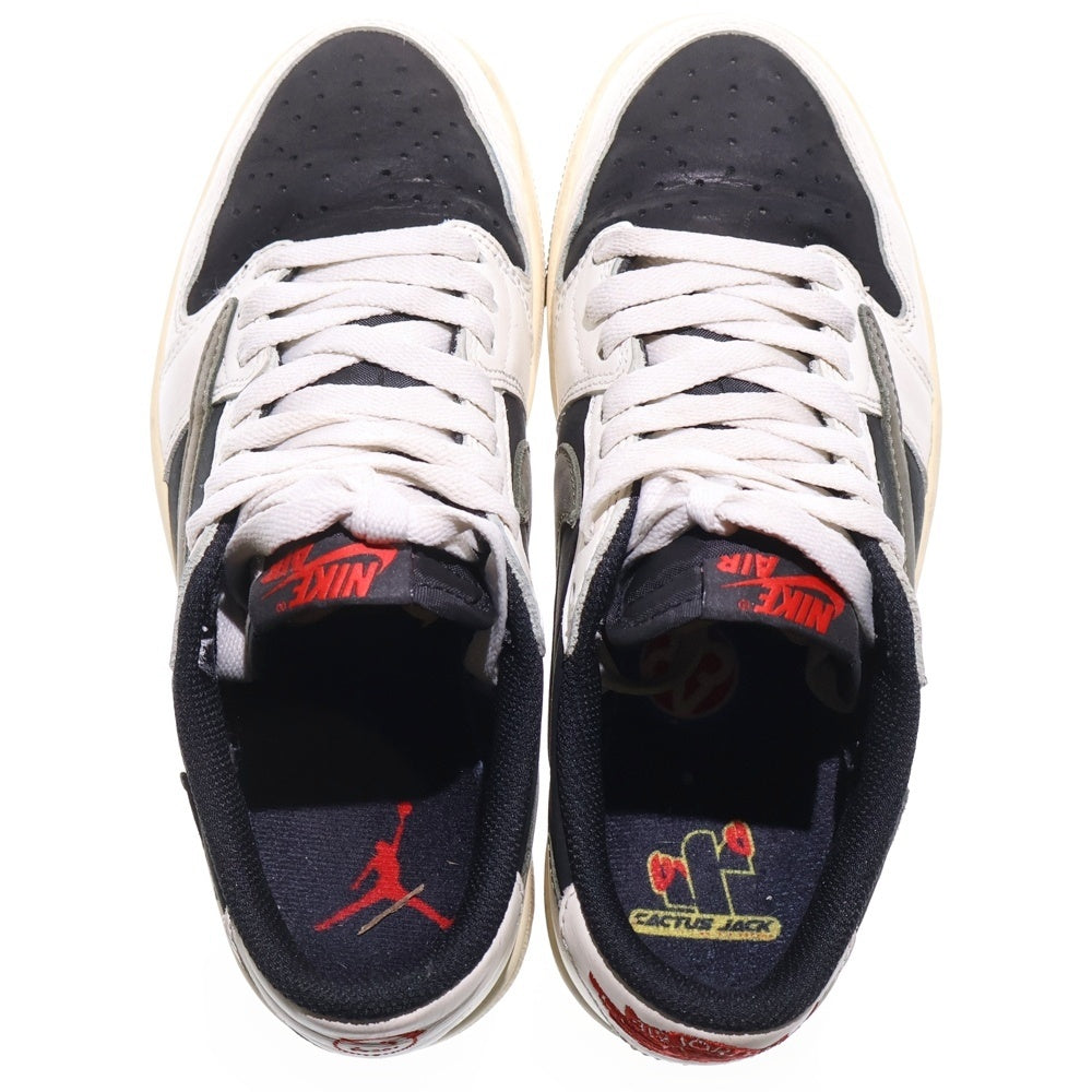 NIKE(ナイキ) ×TRAVIS SCOTT WMNS AIR JORDAN 1 LOW OG Medium Olive トラヴィススコット ウィメンズ エアジョーダン1 ローカットスニーカー DZ4137-106 レディース