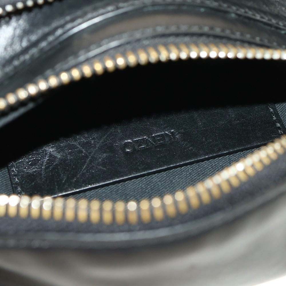 KENZO(ケンゾー) Logo Leather Bumbag ロゴレザー ショルダー ボディーバッグ ブラック