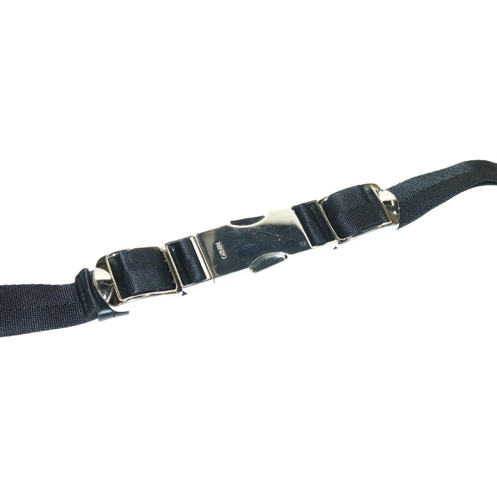 KENZO(ケンゾー) Logo Leather Bumbag ロゴレザー ショルダー ボディーバッグ ブラック