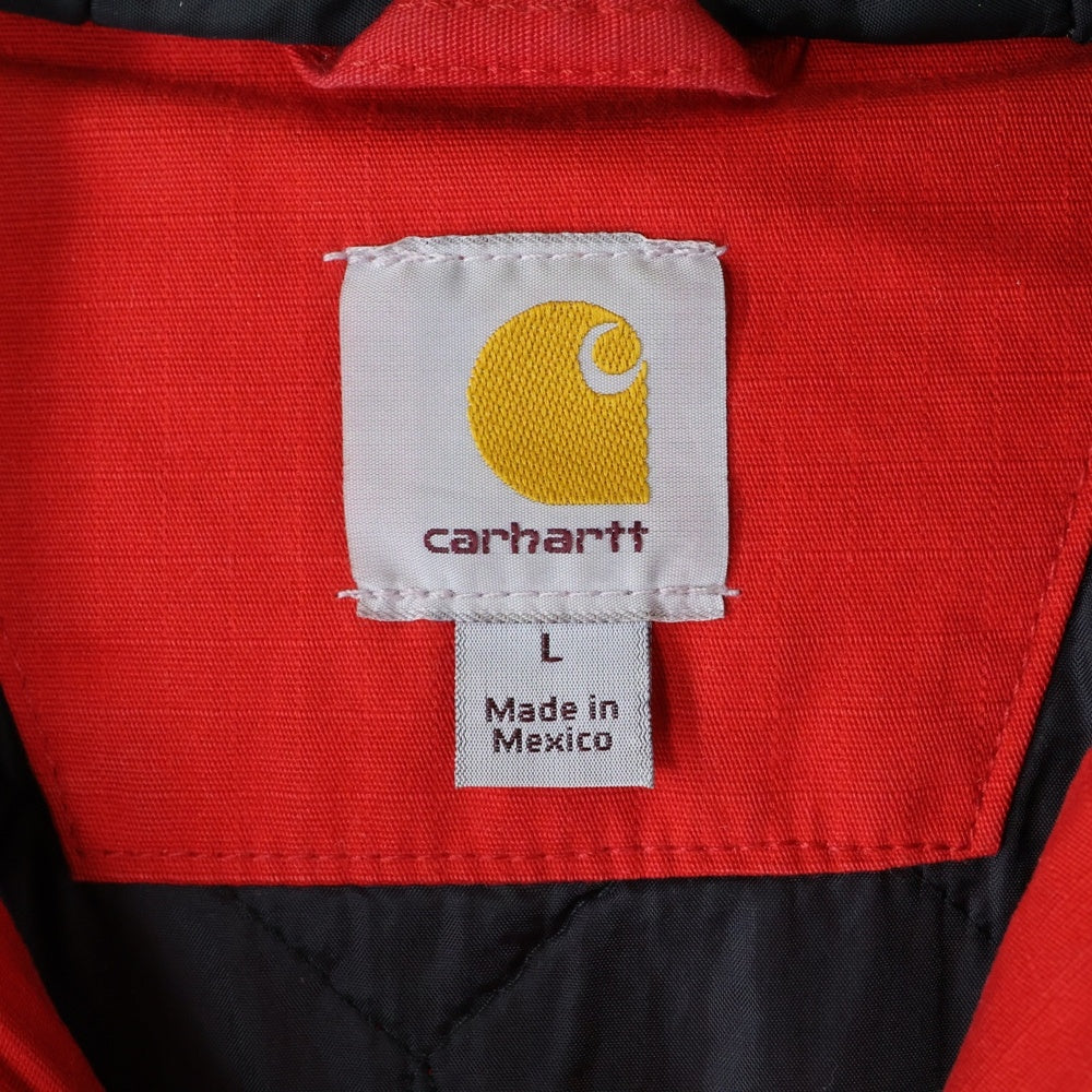 CARHARTT(カーハート) 00ss Active Jacket Wisconsin patch W パッチ付き 裏地キルティング アクティブジャケット フーディー レッド