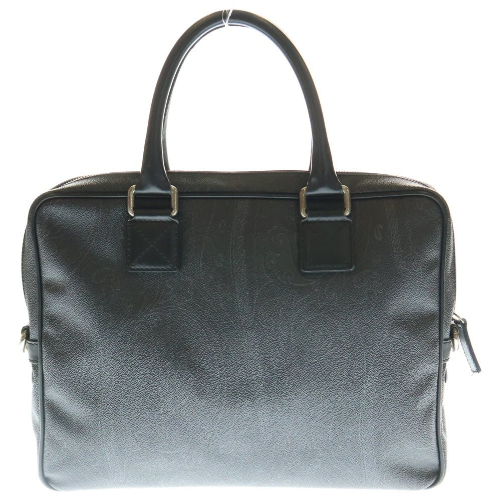 ETRO(エトロ) ペイズリー 総柄 ビジネス バッグ ブリーフケース ブラック