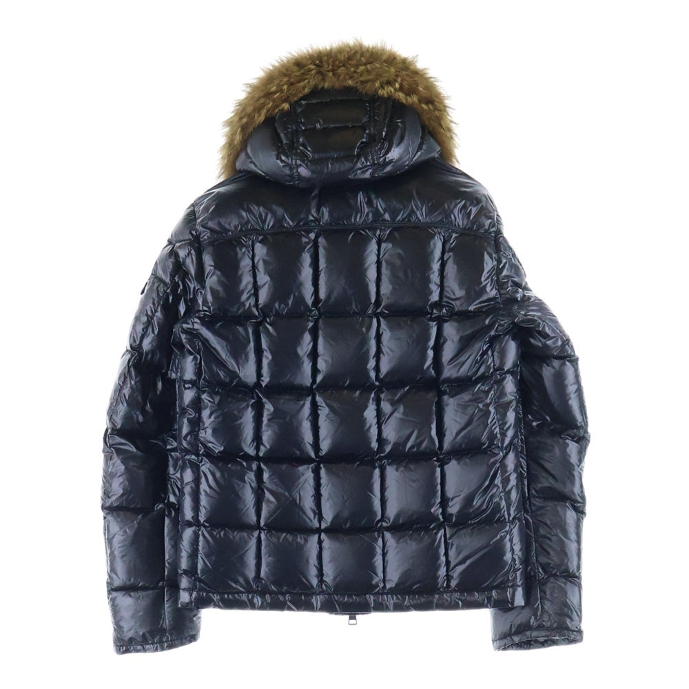 MONCLER(モンクレール) HUBERT GIUBBOTTO ファー付きフーデッドダウンジャケット ブラック