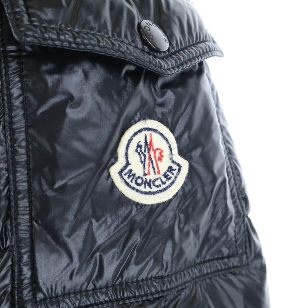 MONCLER(モンクレール) HUBERT GIUBBOTTO ファー付きフーデッドダウンジャケット ブラック