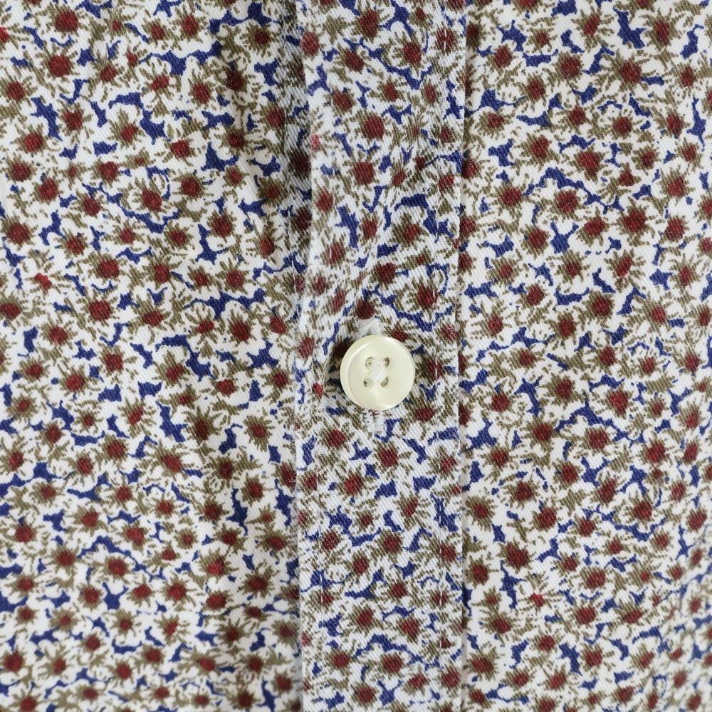 ZARA MAN(ザラマン) フラワー 総柄 コットン 長袖シャツ ブラウン