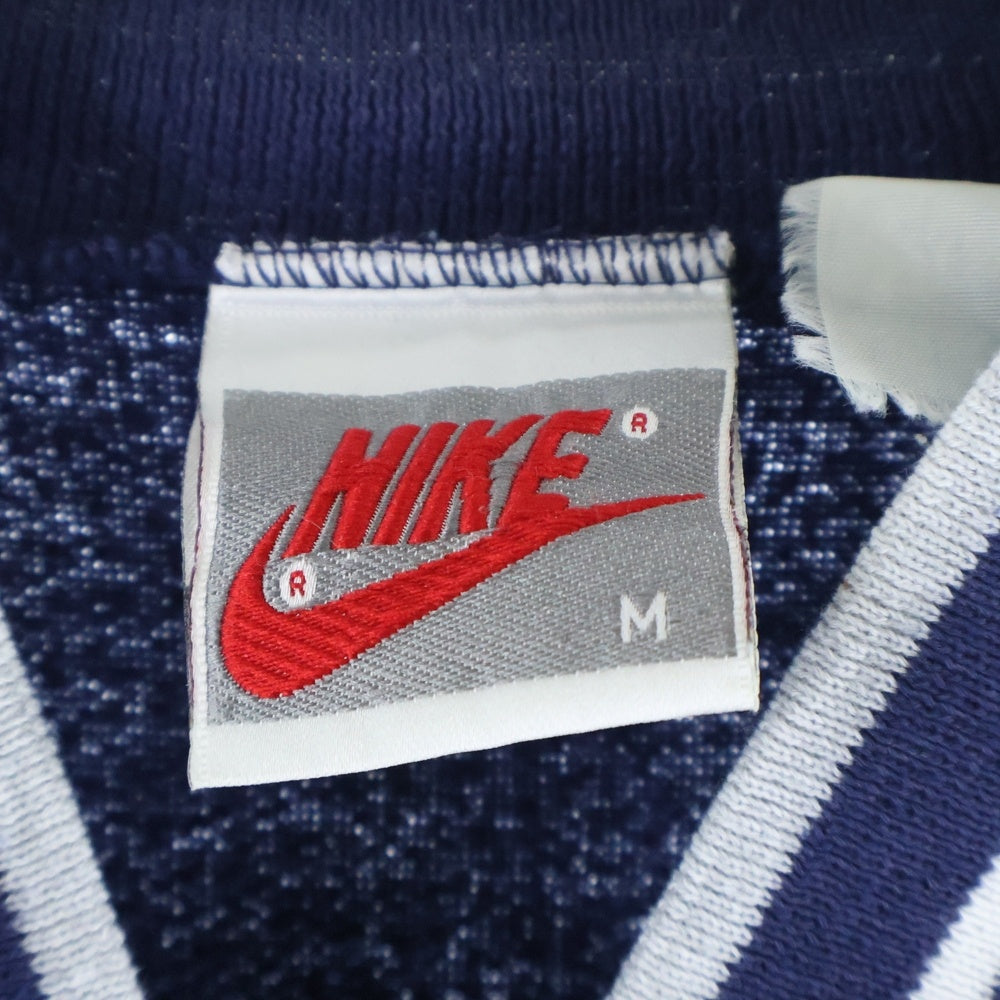 NIKE(ナイキ) 80s VINTAGE 紺タグ ハーフジップ トリコロール スウェットトレーナー グレー