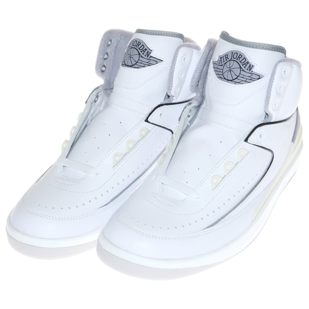 NIKE(ナイキ) Air Jordan 2 White and Cement Grey エアジョーダン2 ホワイト アンド セメントグレー ミッドカットスニーカー US9.5/27.5cm ホワイト/グレー DR8884-100
