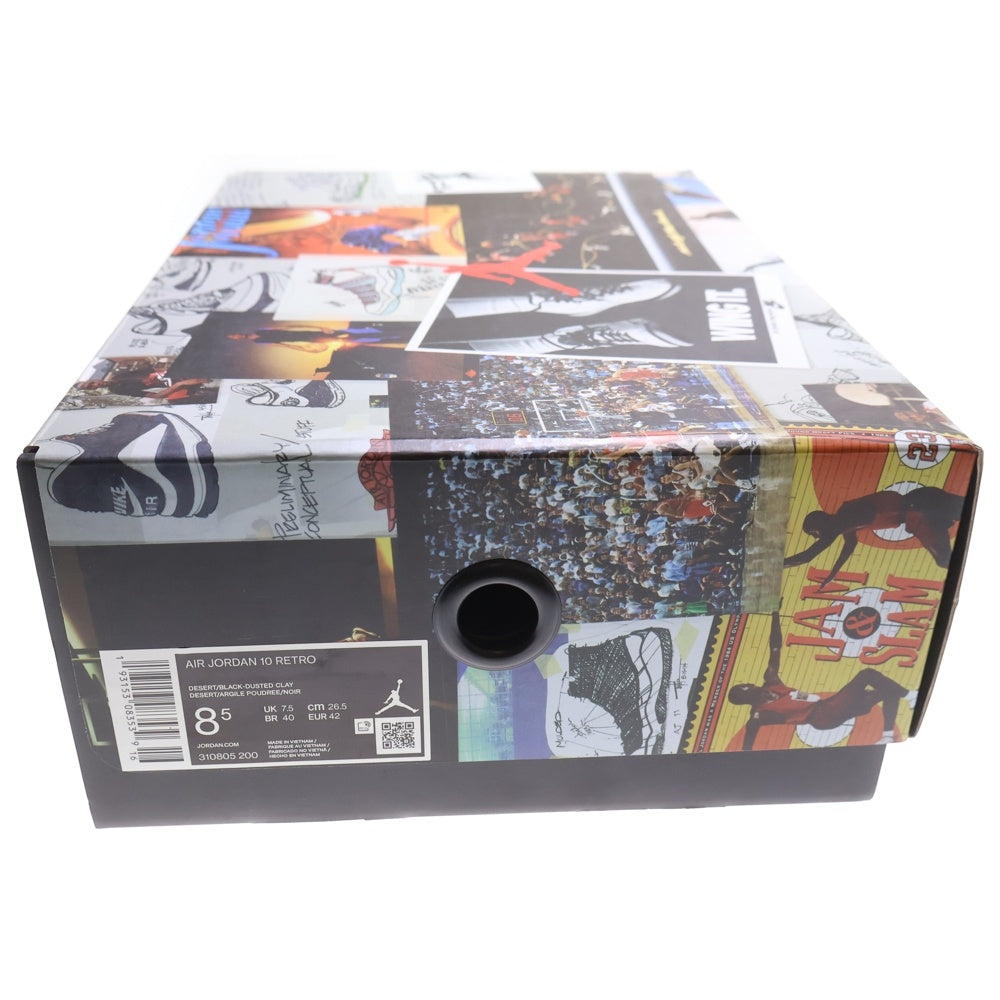 NIKE(ナイキ) AIR JORDAN 10 RETRO DUCK CAMO BLACK CLAY エアジョーダン10 レトロ ダック ミドルカット スニーカー カモ ブラック/グレー US8.5/26.5cm 310805‐200
