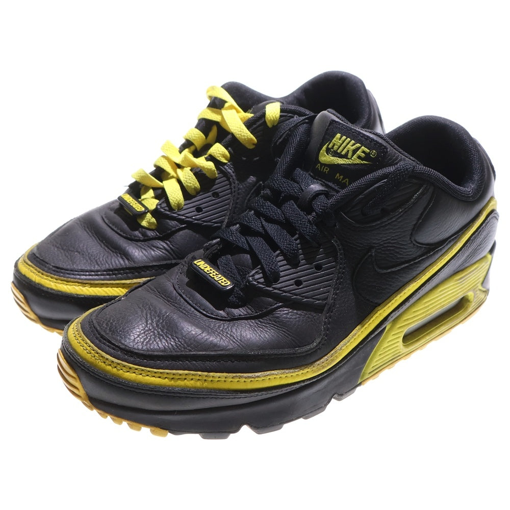 NIKE(ナイキ) ×UNDEFEATED AIR MAX 90 アンディフィーテッド エアマックス90 ローカットスニーカーシューズ ブラック/イエロー US8.5/26.5cm CJ7197-001