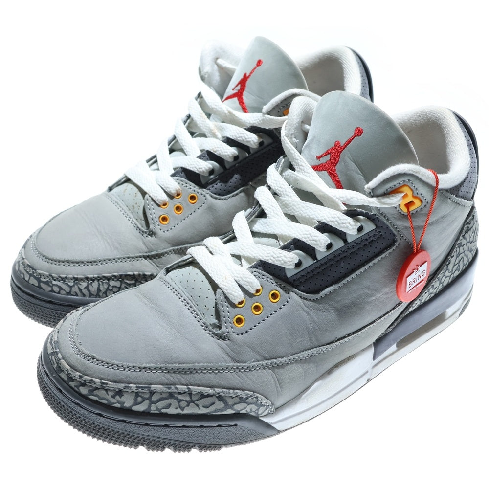 NIKE(ナイキ) AIR JORDAN 3 RETRO COOL GREY エアジョーダン3 レトロ ハイカットスニーカー グレー US9/27cm CT8532-012