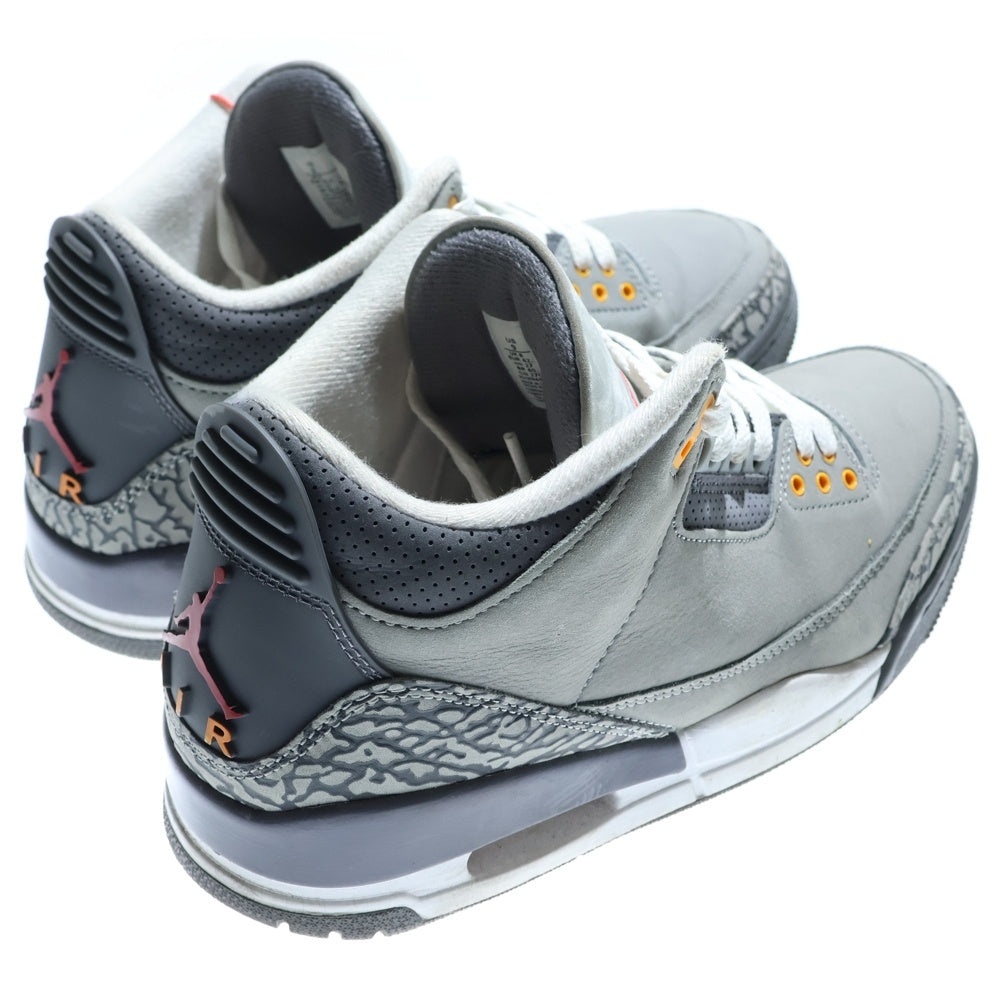 NIKE(ナイキ) AIR JORDAN 3 RETRO COOL GREY エアジョーダン3 レトロ ハイカットスニーカー グレー US9/27cm CT8532-012