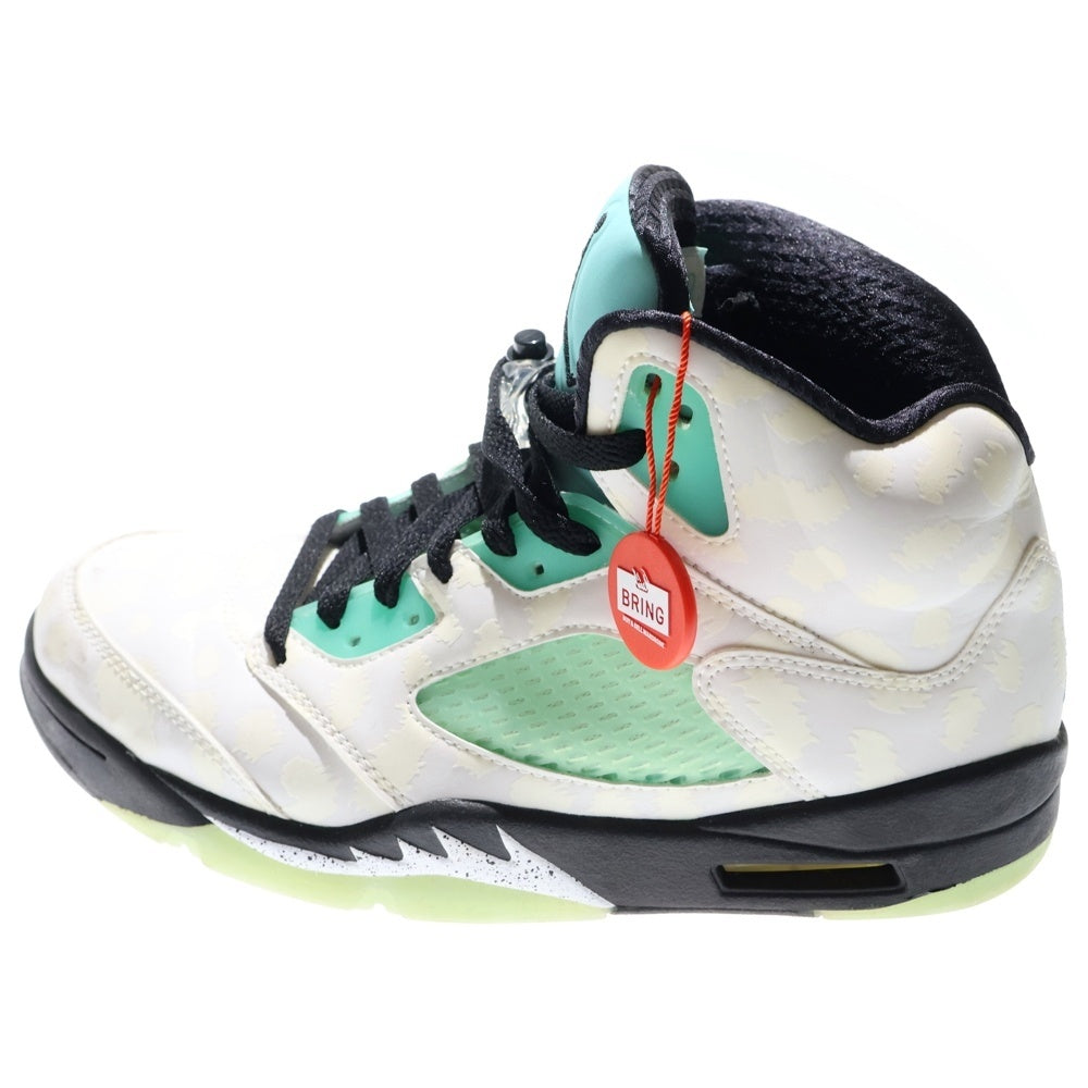 NIKE(ナイキ) AIR JORDAN 5 RETRO SNGL DY エアジョーダン5 レトロ ハイカットスニーカー ホワイト/ブルー US8.5/c26.5m CN2932-100