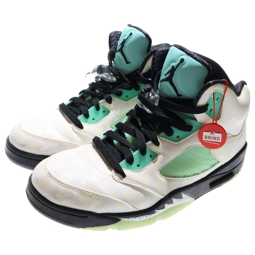NIKE(ナイキ) AIR JORDAN 5 RETRO SNGL DY エアジョーダン5 レトロ ハイカットスニーカー ホワイト/ブルー US8.5/c26.5m CN2932-100