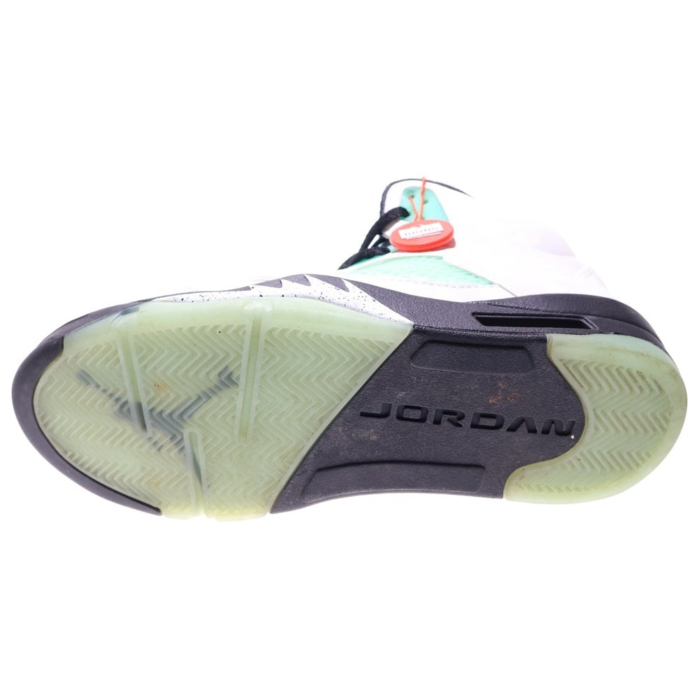 NIKE(ナイキ) AIR JORDAN 5 RETRO SNGL DY エアジョーダン5 レトロ ハイカットスニーカー ホワイト/ブルー US8.5/c26.5m CN2932-100