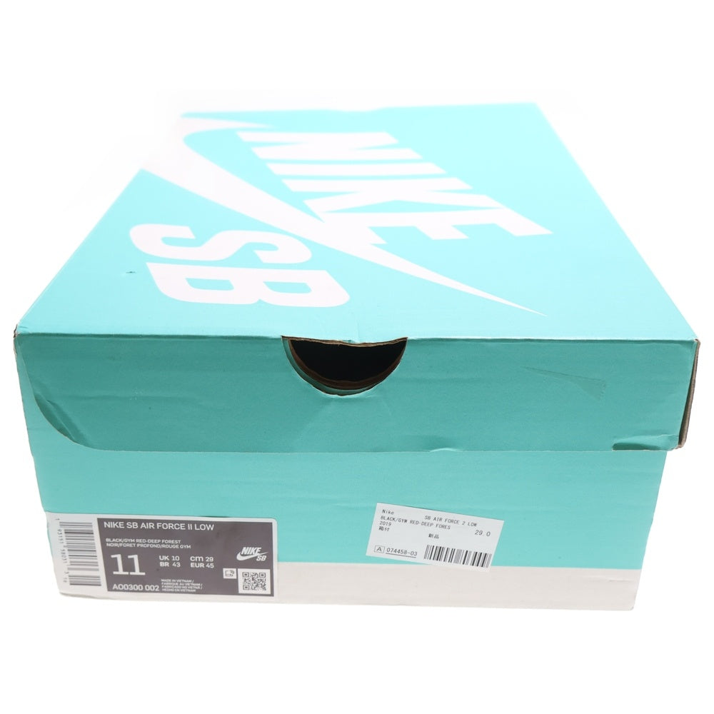 NIKE(ナイキ) SB AIR FORCE II LOW Black Gucci エアフォース2 ブラックグッチ ローカットスニーカー ブラック US11/29cm AO0300-002