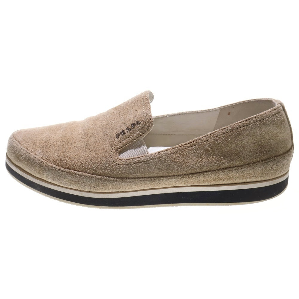 PRADA SPORT(プラダ スポーツ) スウェード スリッポン ローカット スニーカー ベージュ 3S5749