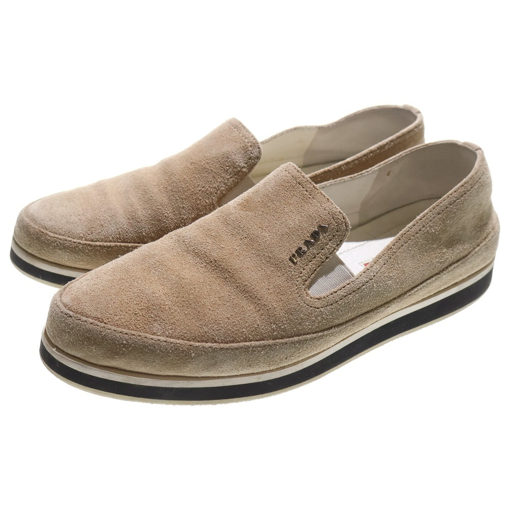 PRADA SPORT(プラダ スポーツ) スウェード スリッポン ローカット スニーカー ベージュ 3S5749
