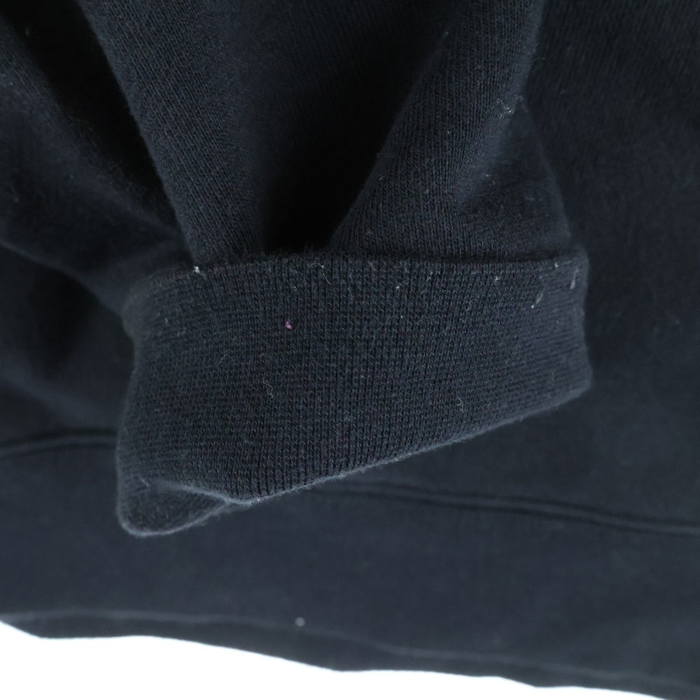 SUPREME(シュプリーム) 19AW ×NIKE Leather Applique Hooded Sweatshirt ナイキ レザーパッチ プルオーバースウェットパーカー フーディー ブラック CK6225-010