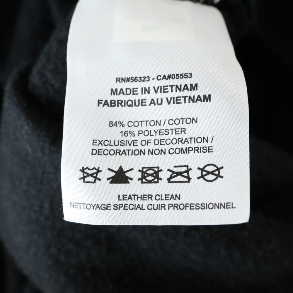 SUPREME(シュプリーム) 19AW ×NIKE Leather Applique Hooded Sweatshirt ナイキ レザーパッチ プルオーバースウェットパーカー フーディー ブラック CK6225-010