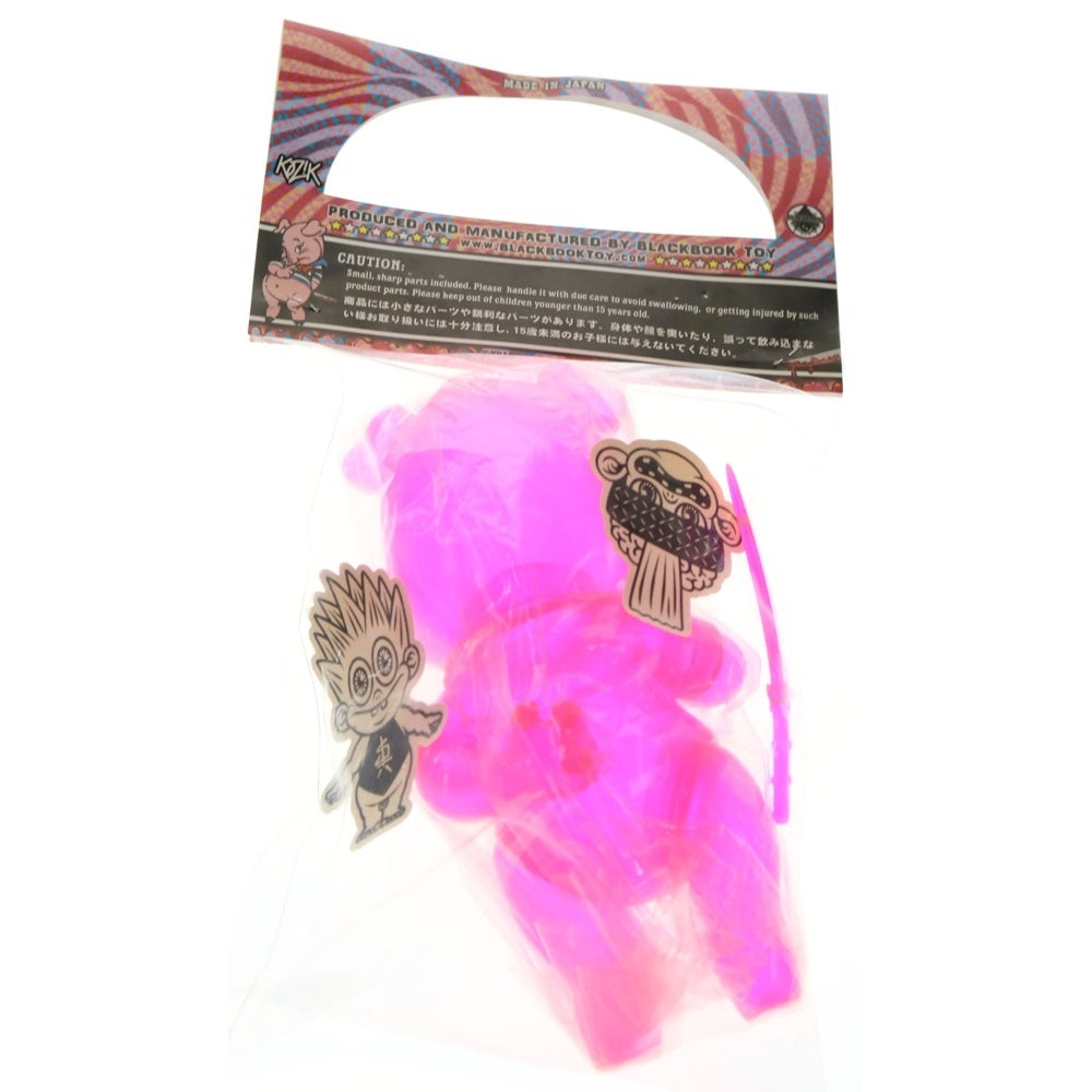 BlackBook Toy(ブラックブックトイ) × Frank Kozik Piggums フランク・コジック クリア ピグマス ソフビ フィギュア ネオンピンク