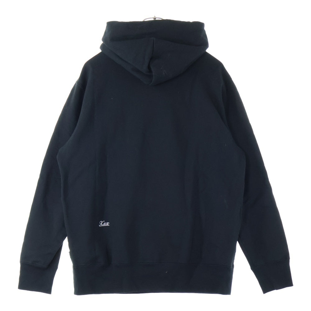 GOD SELECTION XXX(ゴッドセレクショントリプルエックス) 胸刺繍 プルオーバーパーカー フーディー ブラック GX-A21-HD-01