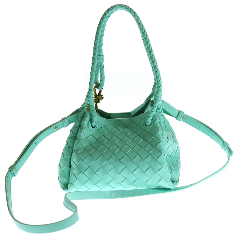 BOTTEGA VENETA(ボッテガヴェネタ) Andiamo イントレチャート スモール アンディアーモパラシュート ラムスキンレザー ショルダーバッグ ハンドバッグ グリーン 796569