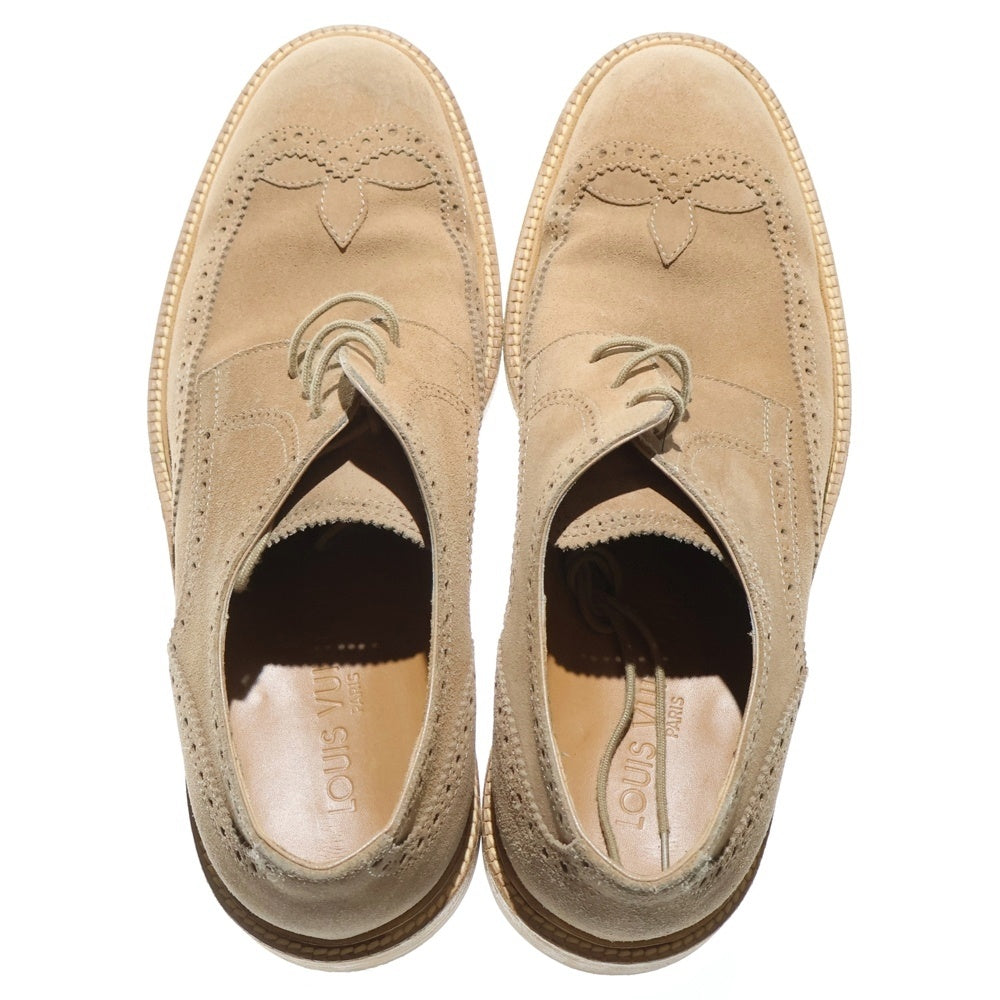 LOUIS VUITTON(ルイヴィトン) スエードレザー レースアップ ドレスシューズ ベージュ ST1024