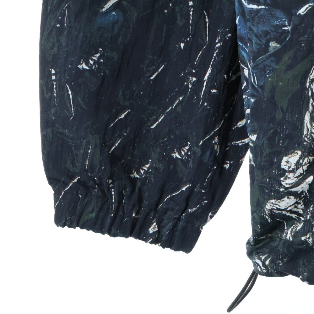 DIESEL(ディーゼル) J-WARRETT-POSTER 総柄 ナイロン ジップアップジャケット フーディー マルチ