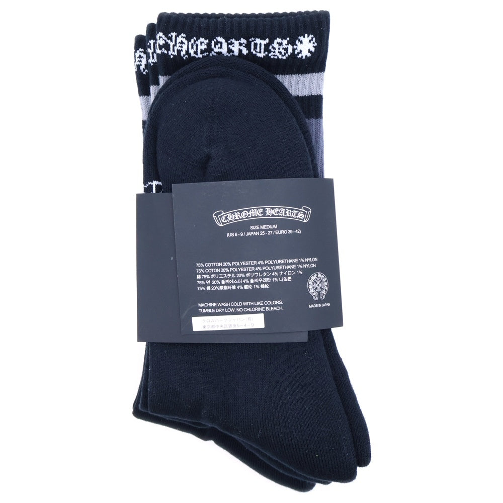 CHROME HEARTS クロムハーツ ソックス 新品 ボーダー CHROME HEARTS（クロムハーツ） BORDER SOCKS ボーダーソックス 靴下