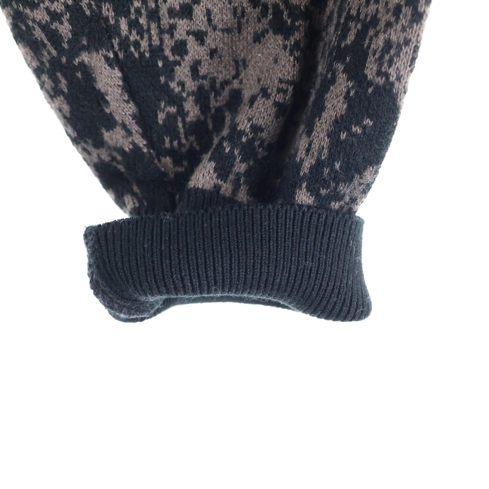 WACKO MARIA(ワコマリア) 22AW PYTHON KINT POLO SHIRT パイソン柄 長袖ポロシャツ ブラウン 22FW-WMK-KN20