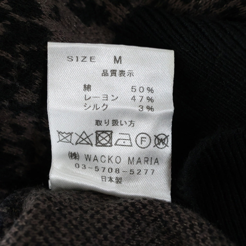 WACKO MARIA(ワコマリア) 22AW PYTHON KINT POLO SHIRT パイソン柄 長袖ポロシャツ ブラウン 22FW-WMK-KN20