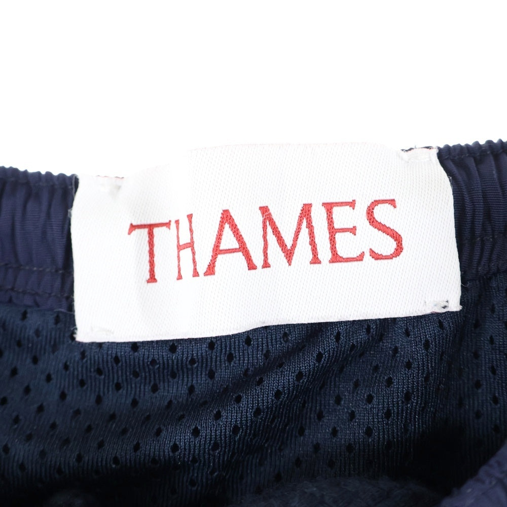 Thames(テムズ) STAFF TRUNKS ロゴ刺繍 ポリエステル ハーフパンツ ウォーターショーツ ネイビー