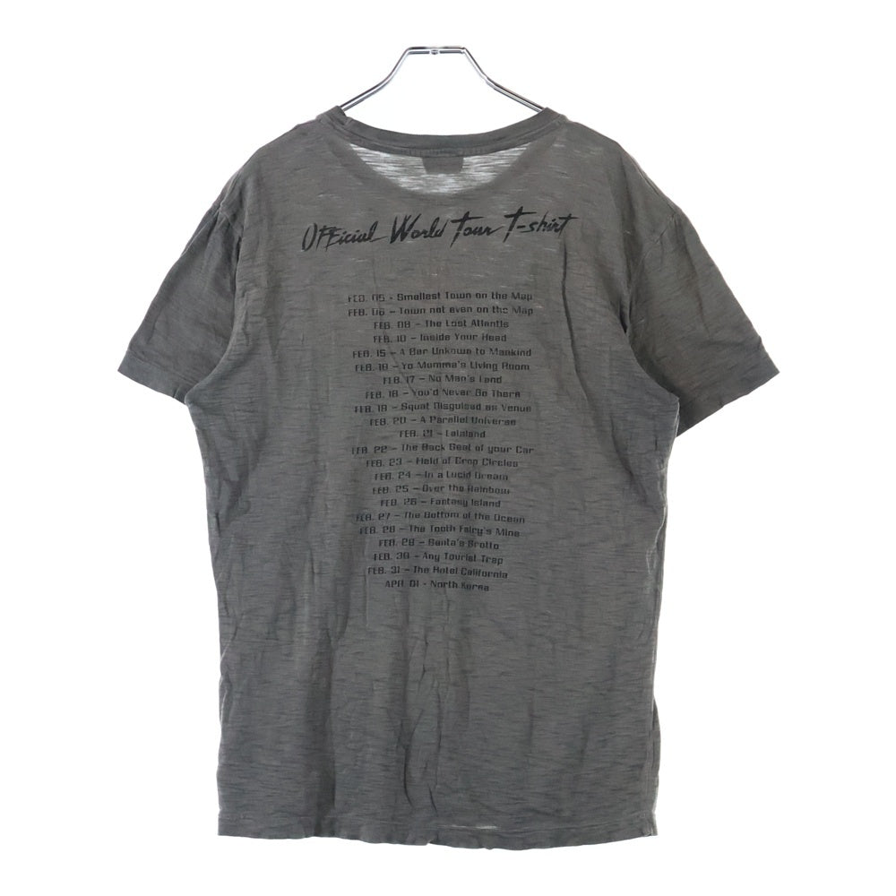 DIESEL(ディーゼル) BRAVE on Tour フロント プリント 半袖Tシャツ カットソー グレー