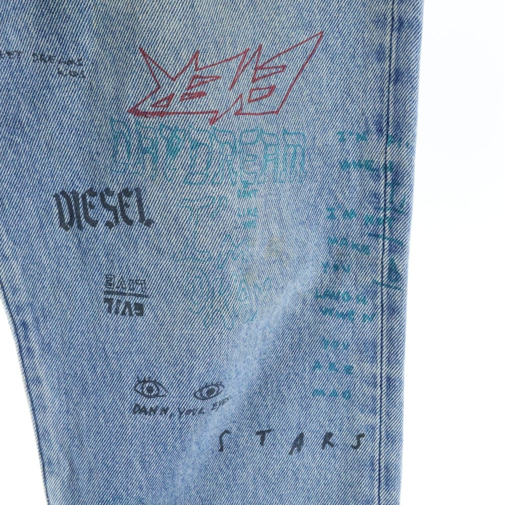 DIESEL(ディーゼル) MHARKY アート ペイント デニムパンツ インディゴ