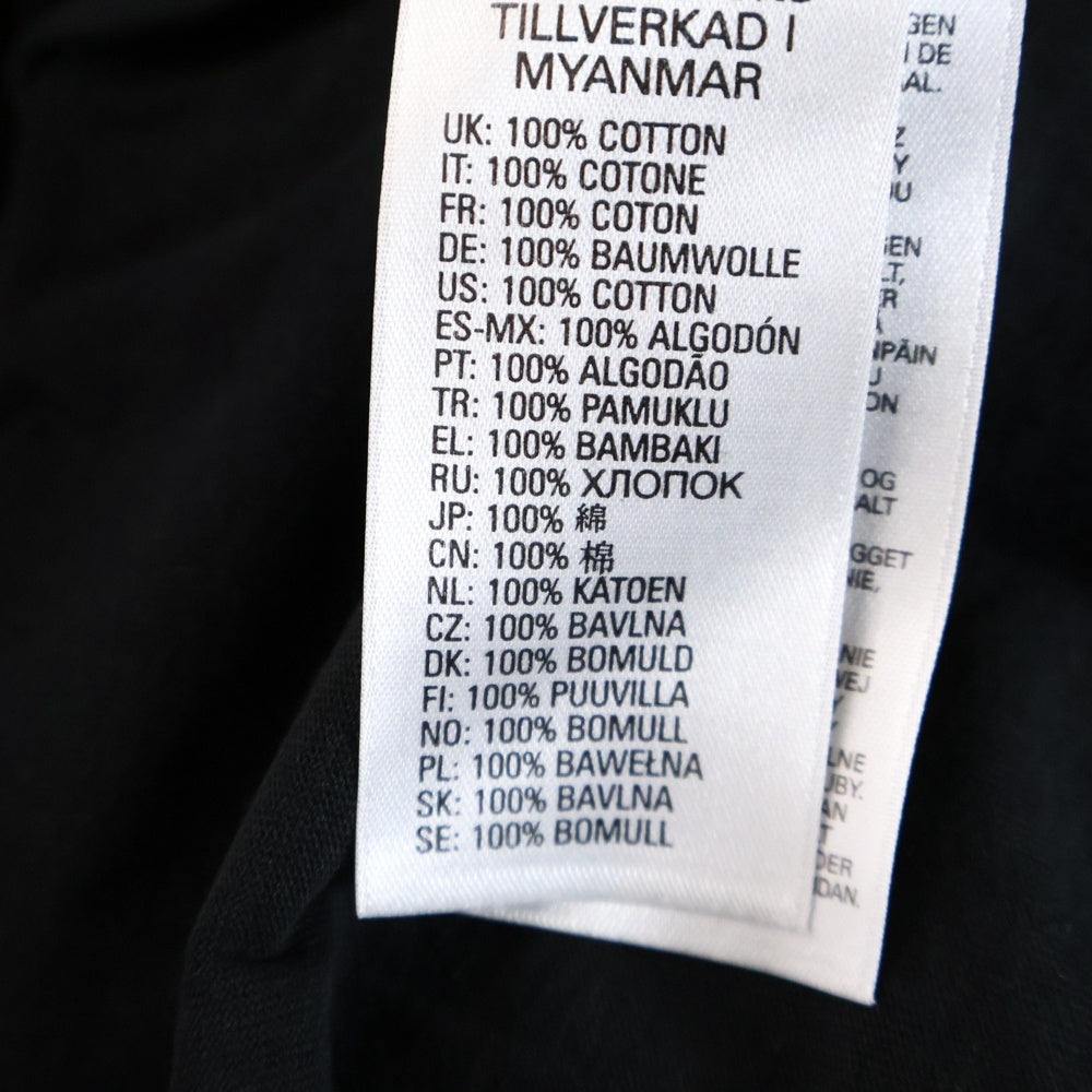 DIESEL(ディーゼル) ロゴ刺繍 バックプリント 半袖Tシャツ カットソー ブラック